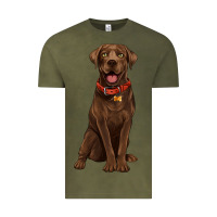 Vintage Olive chocolate lab labrador retriever Vintage Tee - Artiststas
