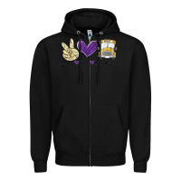 Black peace love bus driver Zipper Hoodie - MaliasSmallBusiness
