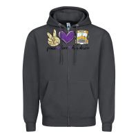 Smoke peace love bus driver Zipper Hoodie - MaliasSmallBusiness