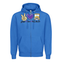 True Royal peace love bus driver Zipper Hoodie - MaliasSmallBusiness