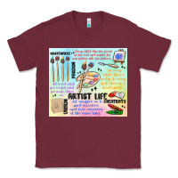 Burgundy artist life Classic Tee - MaliasSmallBusiness