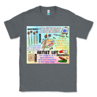Charcoal Heather artist life Classic Tee - MaliasSmallBusiness