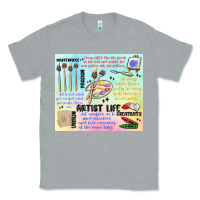 Heather Grey artist life Classic Tee - MaliasSmallBusiness