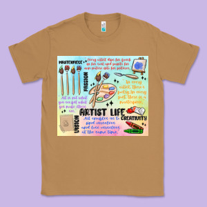 Artist Life Classic Tee Designed By Maliassmallbusiness