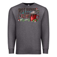 Charcoal Heather hot cocoa and christmas movies Premium Sweatshirt - CowhideDigitalArt