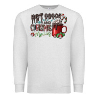 Oatmeal Heather hot cocoa and christmas movies Premium Sweatshirt - CowhideDigitalArt