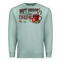Seafoam hot cocoa and christmas movies Premium Sweatshirt - CowhideDigitalArt