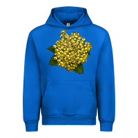 Cobalt Oregon Grape Flower Illustrations Urban Hoodie - LillyAllenDesigns