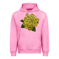 Fuchsia Pink Oregon Grape Flower Illustrations Urban Hoodie - LillyAllenDesigns