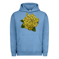 Pigment Pebble Blue Oregon Grape Flower Illustrations Urban Hoodie - LillyAllenDesigns