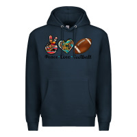 Navy peace love football Premium Hoodie - Artiststas
