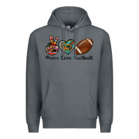 Rock peace love football Premium Hoodie - Artiststas