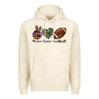 Tofu peace love football Premium Hoodie - Artiststas
