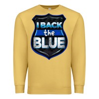 Antique Gold I back the blue 4th of July Premium Sweatshirt - CowGirlArtShop
