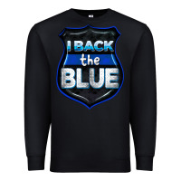 Black I back the blue 4th of July Premium Sweatshirt - CowGirlArtShop
