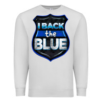 Dove Grey I back the blue 4th of July Premium Sweatshirt - CowGirlArtShop
