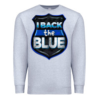 Heather Grey I back the blue 4th of July Premium Sweatshirt - CowGirlArtShop
