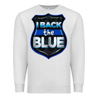 Oatmeal Heather I back the blue 4th of July Premium Sweatshirt - CowGirlArtShop