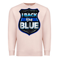 Pale Pink I back the blue 4th of July Premium Sweatshirt - CowGirlArtShop