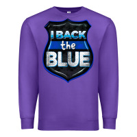 Purple I back the blue 4th of July Premium Sweatshirt - CowGirlArtShop