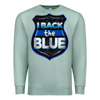 Seafoam I back the blue 4th of July Premium Sweatshirt - CowGirlArtShop