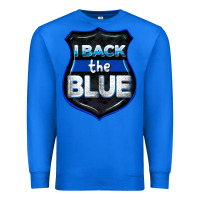 True Royal I back the blue 4th of July Premium Sweatshirt - CowGirlArtShop