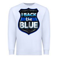 White I back the blue 4th of July Premium Sweatshirt - CowGirlArtShop