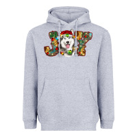 Heather Grey husky christmas joy Heavyweight Hoodie - RanaPortraitStore