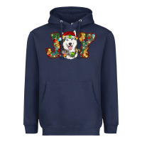 Navy husky christmas joy Heavyweight Hoodie - RanaPortraitStore