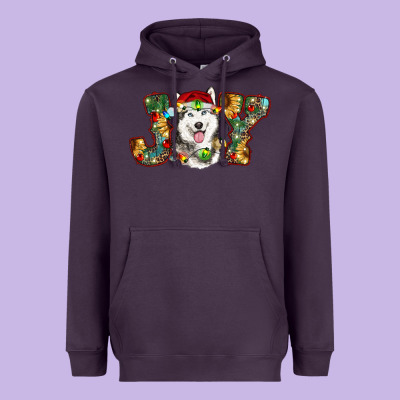 Husky Christmas Joy Heavyweight Hoodie Designed By Ranaportraitstore