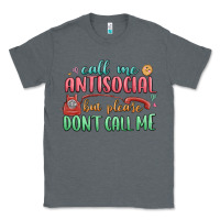 Charcoal Heather call me antisocial but please dont call me Classic Tee - MaliasSmallBusiness