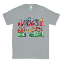 Heather Grey call me antisocial but please dont call me Classic Tee - MaliasSmallBusiness
