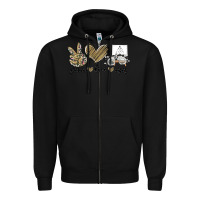 Black peace love eyes Zipper Hoodie - MaliasSmallBusiness