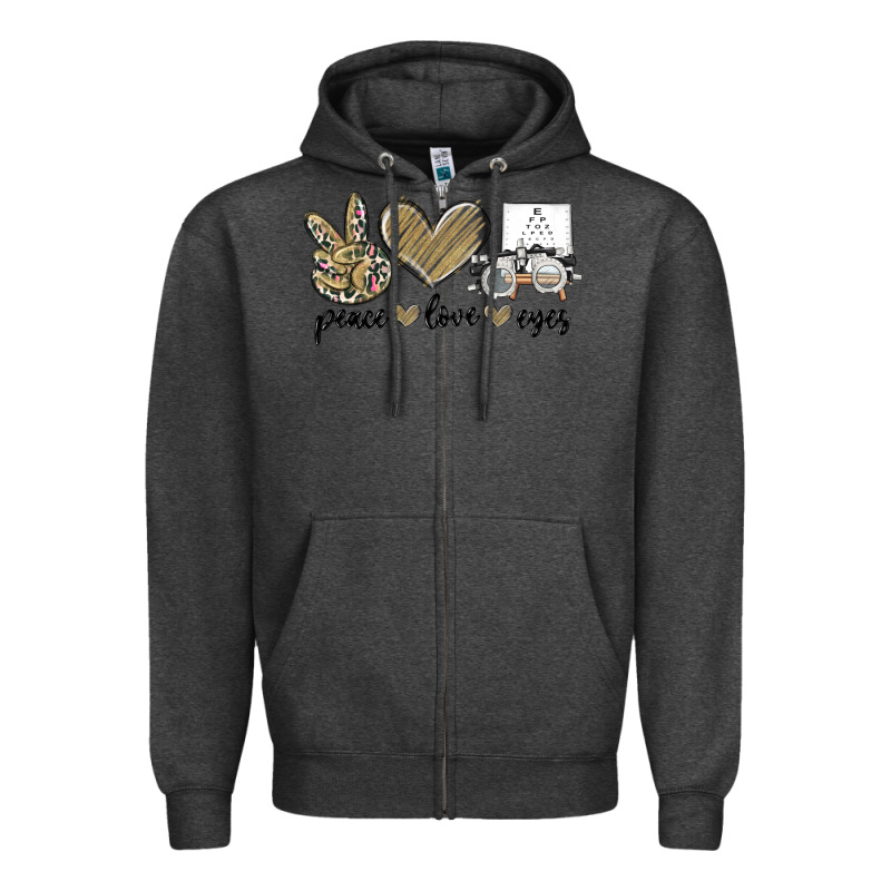 Peace Love Eyes Zipper Hoodie by MaliasSmallBusiness | Teevron