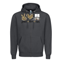 Smoke peace love eyes Zipper Hoodie - MaliasSmallBusiness