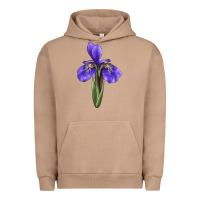 Pigment Burro Iris Flower Illustrations Urban Hoodie - LillyAllenDesigns