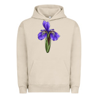 Pigment French Oak Iris Flower Illustrations Urban Hoodie - LillyAllenDesigns