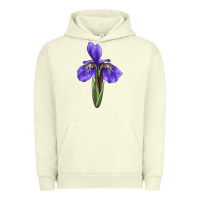 Pigment Pistachio Iris Flower Illustrations Urban Hoodie - LillyAllenDesigns