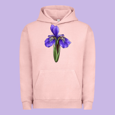 Iris Flower Illustrations Urban Hoodie Designed By Lillyallendesigns