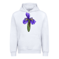 White Iris Flower Illustrations Urban Hoodie - LillyAllenDesigns