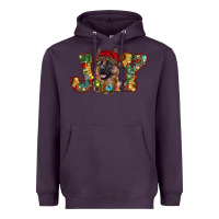 Plum german shepherd christmas joy Heavyweight Hoodie - RanaPortraitStore
