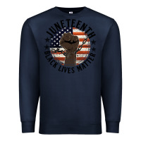 Navy black lives matter Premium Sweatshirt - HRA Design Shop