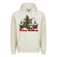 Oatmeal Heather merry christmas with gnomes Premium Hoodie - AdoDesignShop