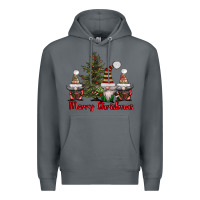 Rock merry christmas with gnomes Premium Hoodie - AdoDesignShop