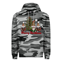 Slate Camo merry christmas with gnomes Premium Hoodie - AdoDesignShop