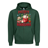 Sports Green merry booksmas Zipper Hoodie - MaliasSmallBusiness