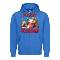 True Royal merry booksmas Zipper Hoodie - MaliasSmallBusiness