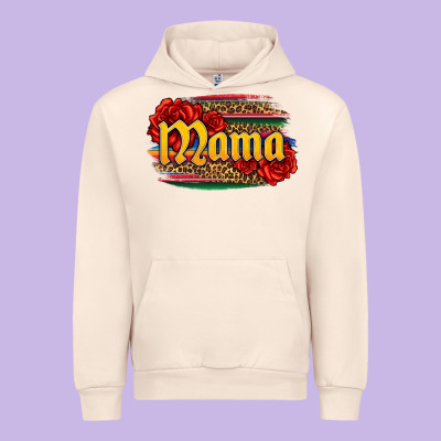 Latina Mama With Serape And Roses Urban Hoodie Designed By Jasminsmagicworld
