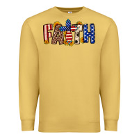 Antique Gold Faith USA flag sunflower Premium Sweatshirt - Neo Western
