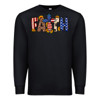 Black Faith USA flag sunflower Premium Sweatshirt - Neo Western